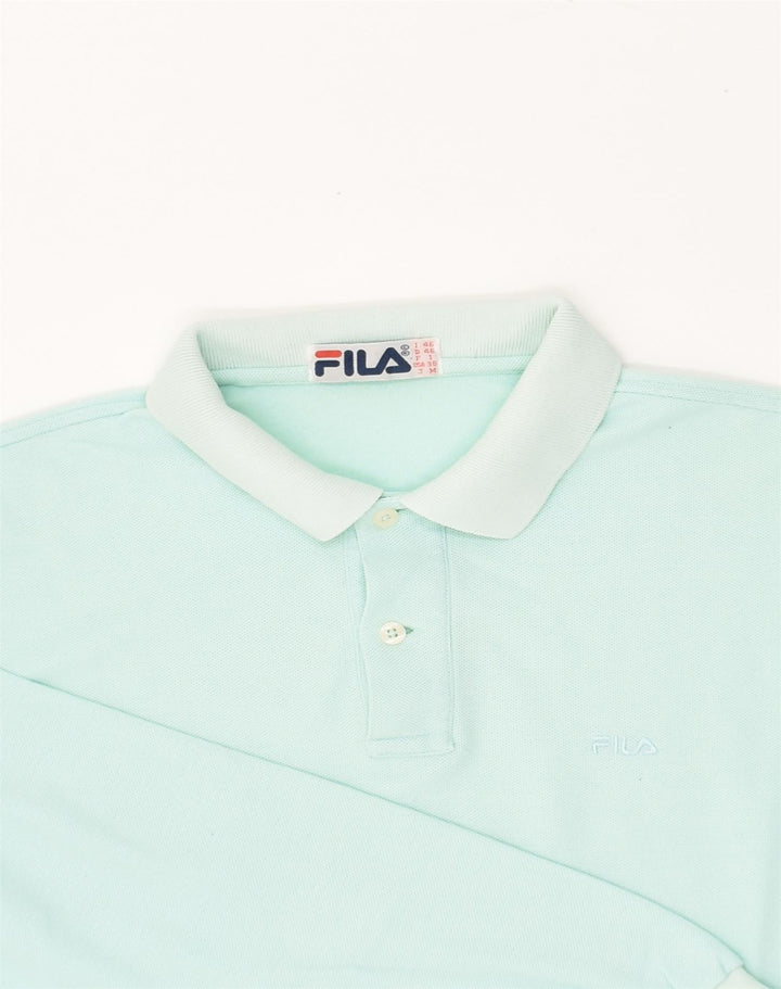 FILA Mens Long Sleeve Polo Shirt IT 46 Small Off White Cotton | Vintage Fila | Thrift | Second-Hand Fila | Used Clothing | Messina Hembry 