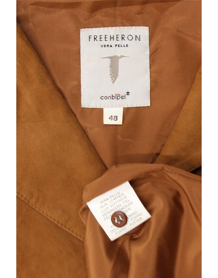 Женский замшевый пиджак Conbipel Free Heron с 3 пуговицами IT 48 XL Бежевый