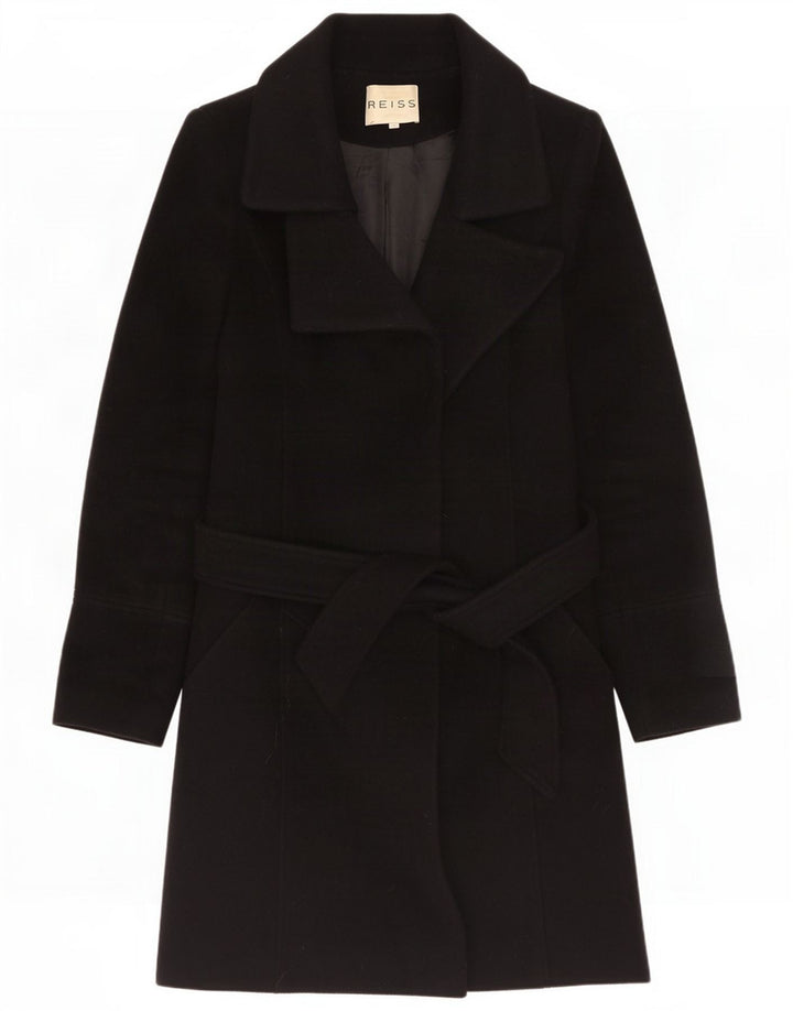 Женское пальто оверсайз Reiss UK 10, маленькое, черное, шерсть