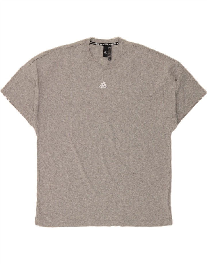 ADIDAS Mens T-Shirt Top 2XL Grey Cotton Vintage Adidas and Second-Hand Adidas from Messina Hembry 