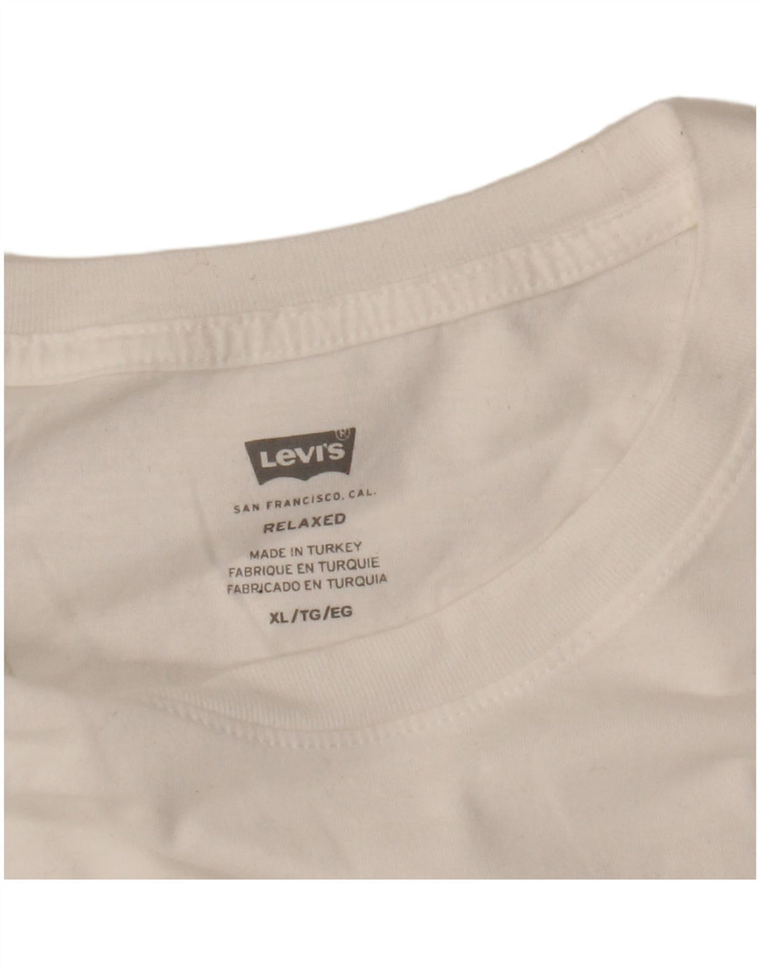 Мужская футболка свободного кроя с рисунком Levi's, топ XL, белая
