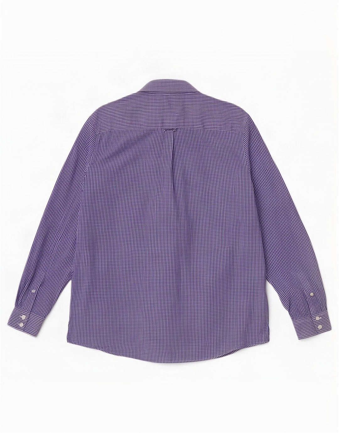 Crew Clothing Мужская классическая рубашка большого размера из хлопка в мелкую синюю клетку