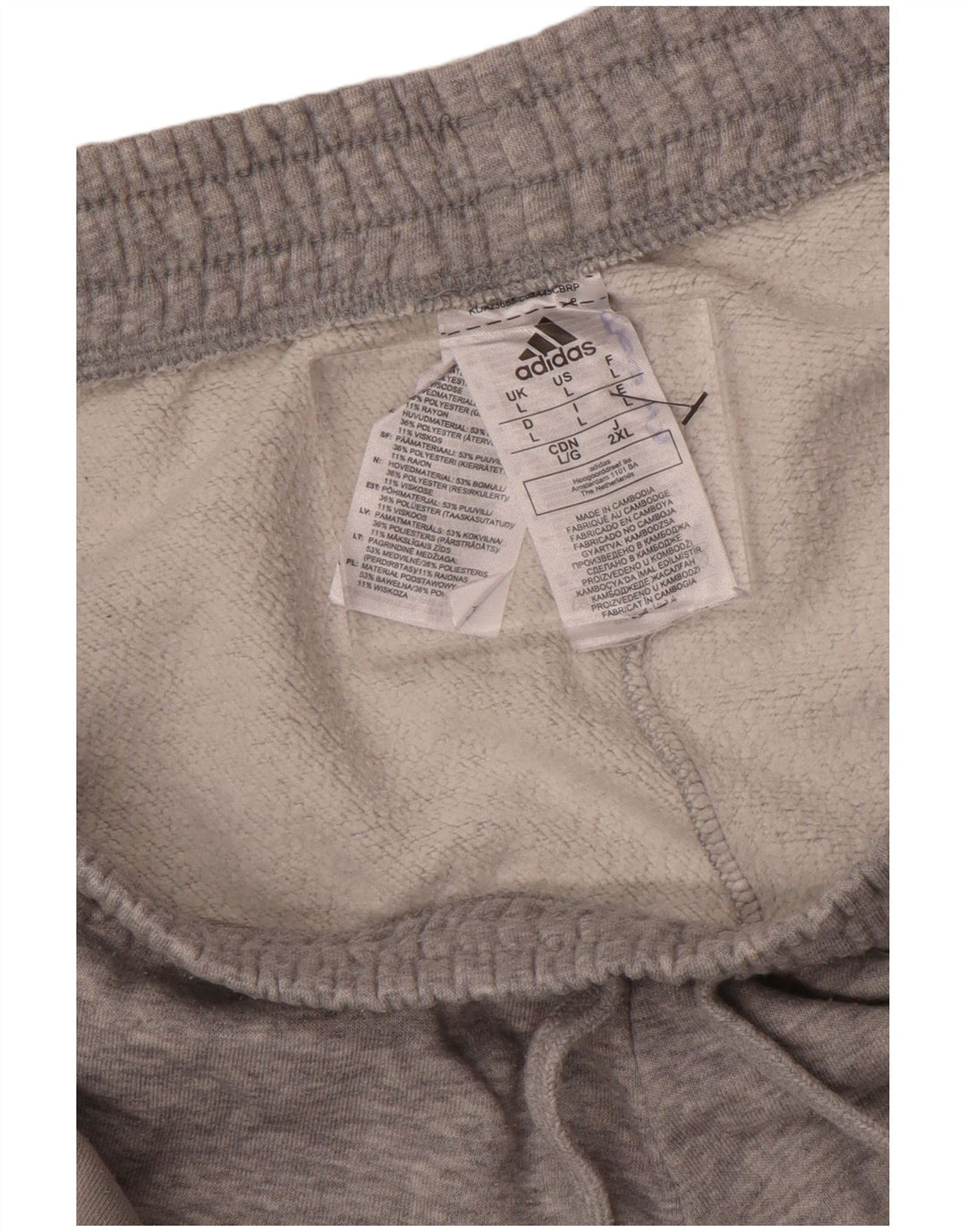 Мужские спортивные брюки ADIDAS, джоггеры, большие серые, хлопок с цветными блоками