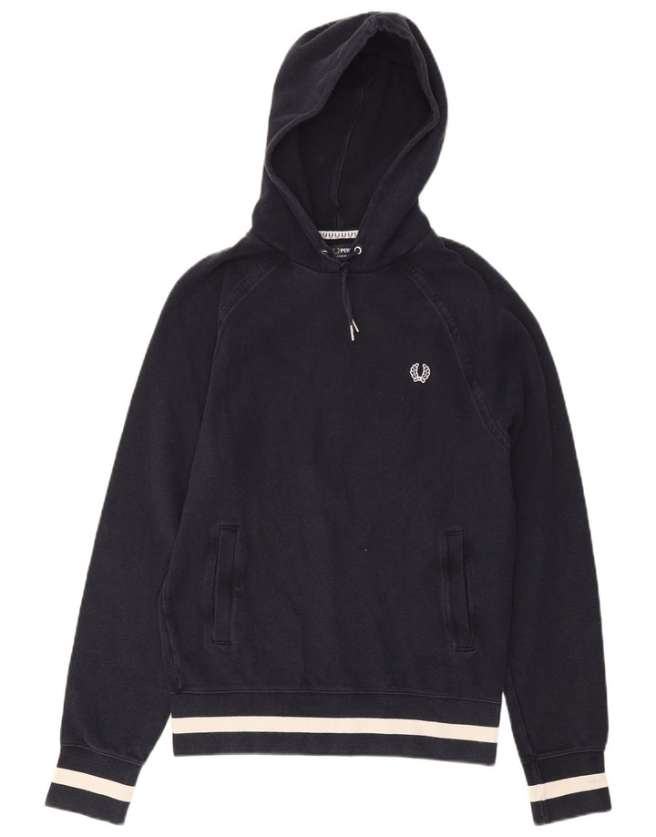 Мужской джемпер с капюшоном Fred Perry, маленький темно-синий, хлопок