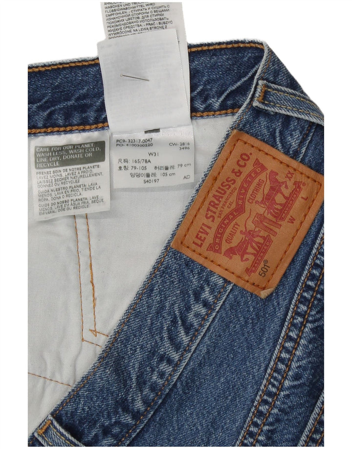 Женские джинсовые шорты Levi's 501 W31, средний синий, хлопок