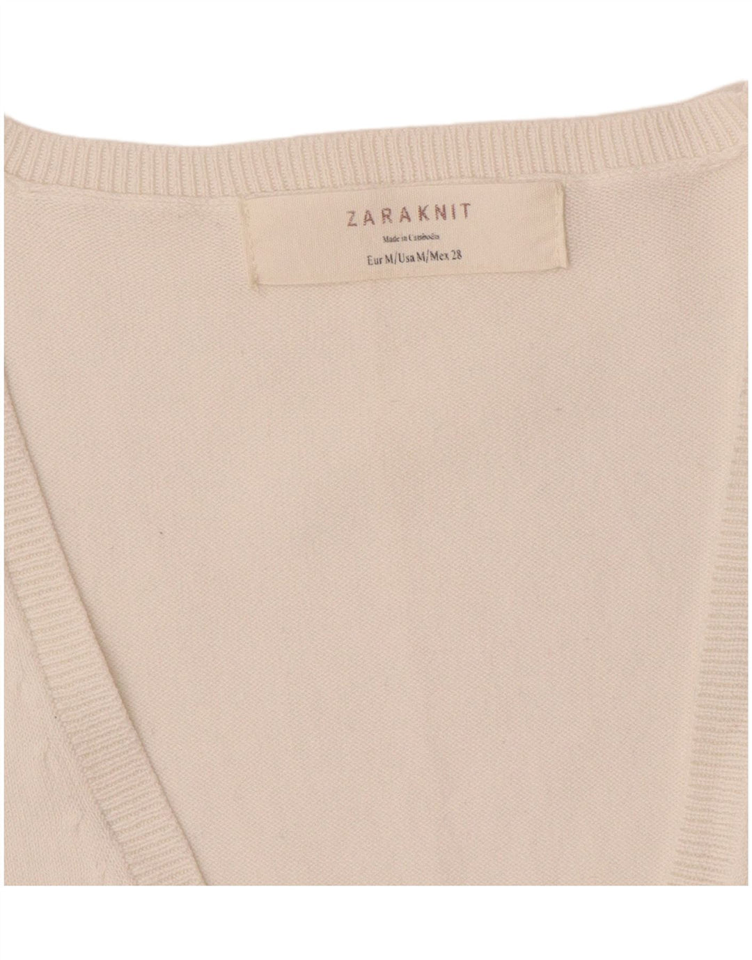 Женский кардиган Zara UK 12, средний белый
