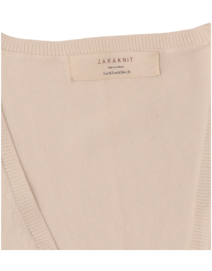 Женский кардиган Zara UK 12, средний белый