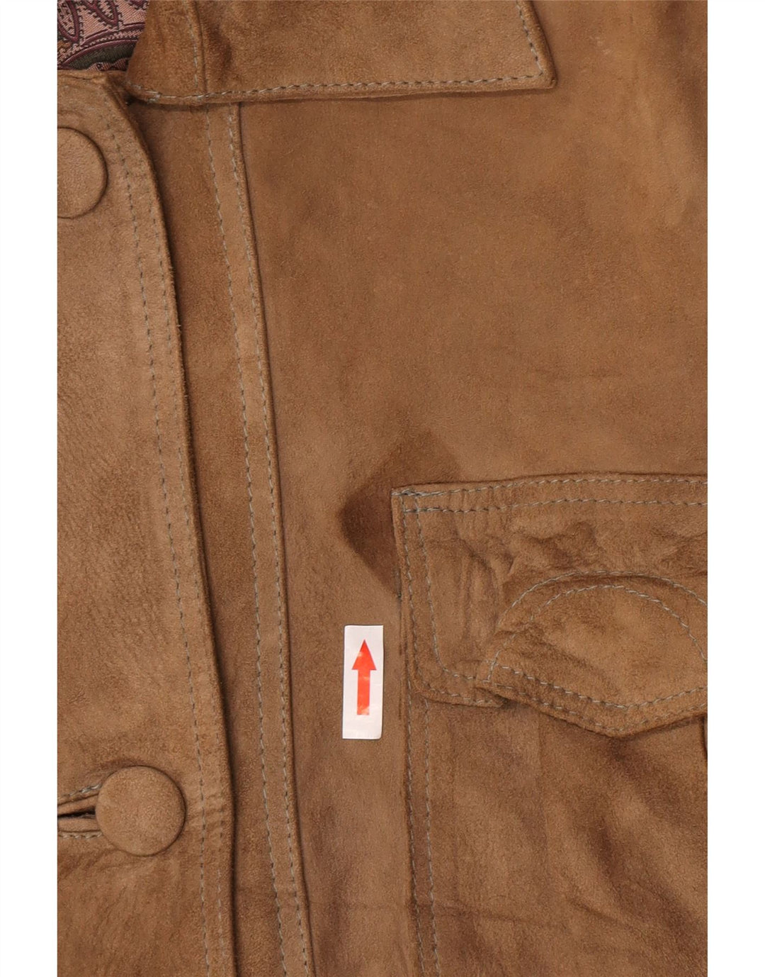 Винтажная женская замшевая куртка EU 42, большая коричневая