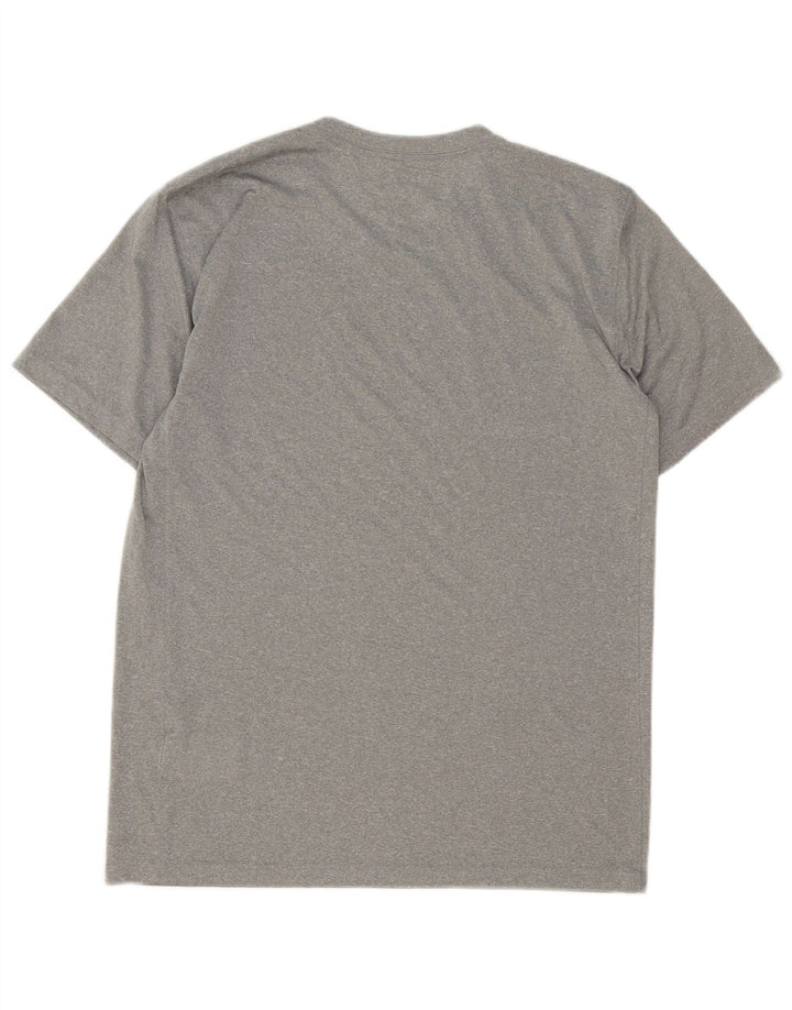 Мужская футболка Nike Dri Fit из полиэстера среднего серого цвета