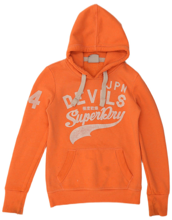 Женский джемпер с капюшоном Superdry UK 10, маленький оранжевый, полиэстер