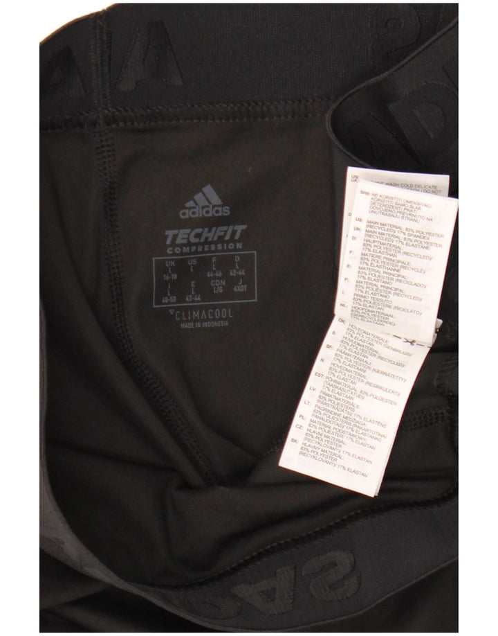 Женские леггинсы-капри Adidas Tech Fit UK 16/18, большой черный полиэстер