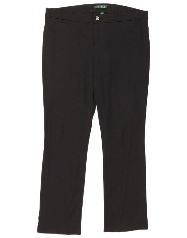 Женские прямые повседневные брюки Ralph Lauren, размер США 12, большие W36 L29, черные