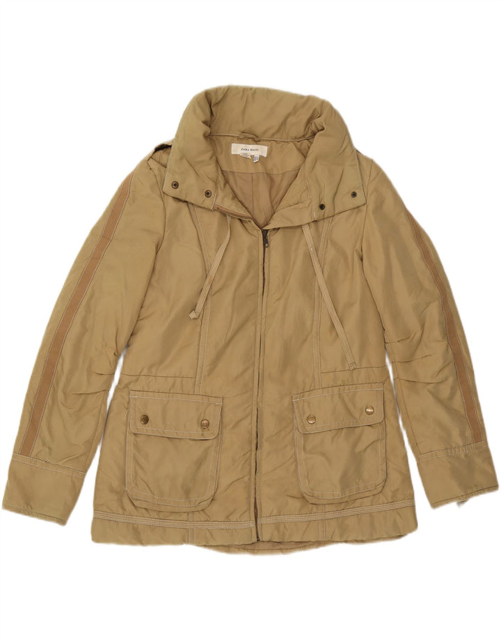 Женская стеганая куртка Zara UK 18 XL, бежевый нейлон