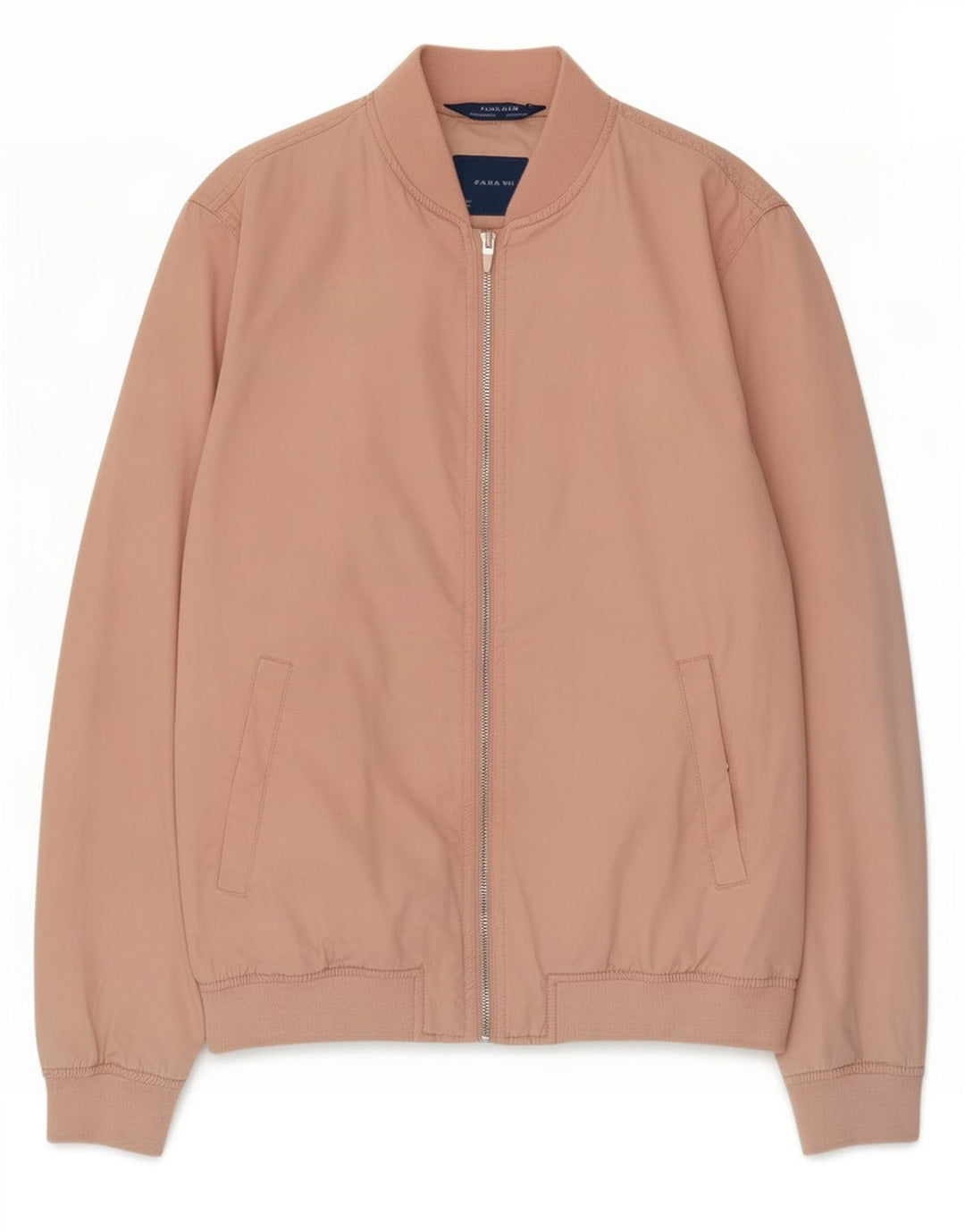 Мужская куртка-бомбер Zara UK 38, средний розовый