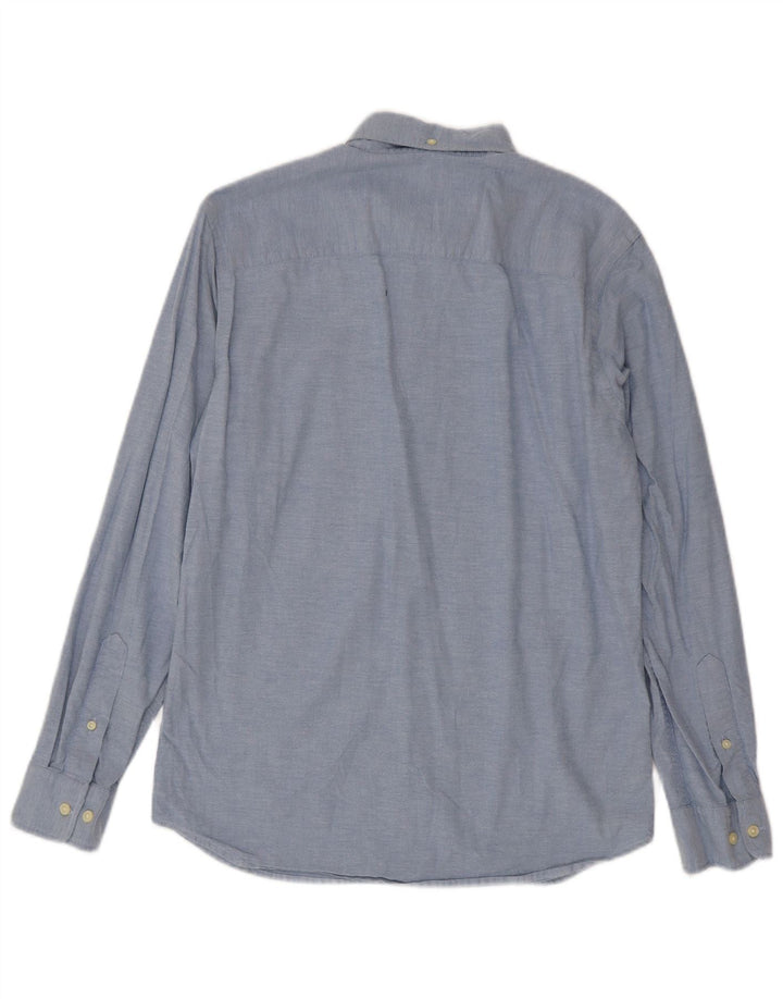 Мужская рубашка Jack & Jones из хлопка среднего синего цвета