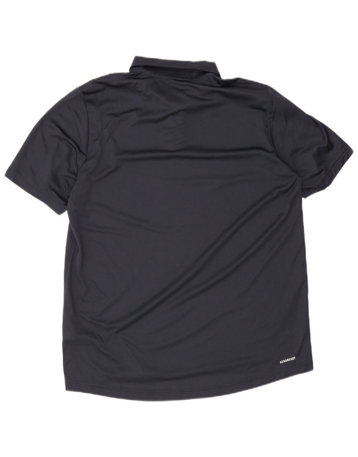 Мужская рубашка-поло Adidas Aeroready, темно-синяя, полиэстер
