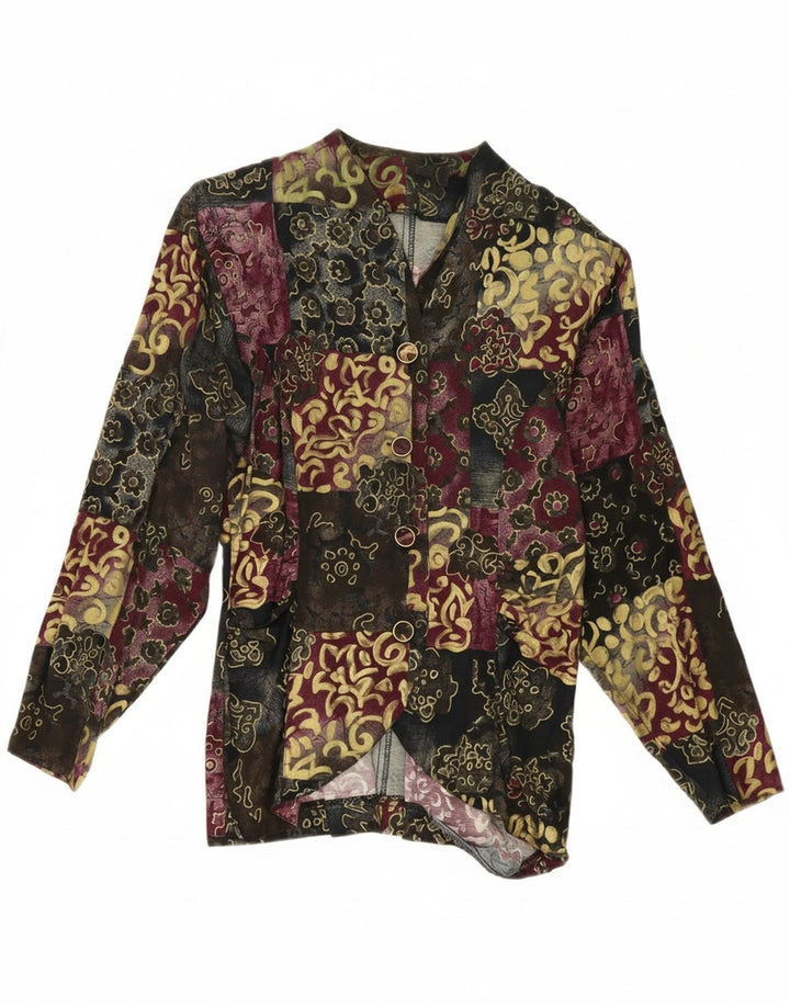 VINTAGE Womens Shirt Blouse UK 12 Medium Multicoloured Paisley