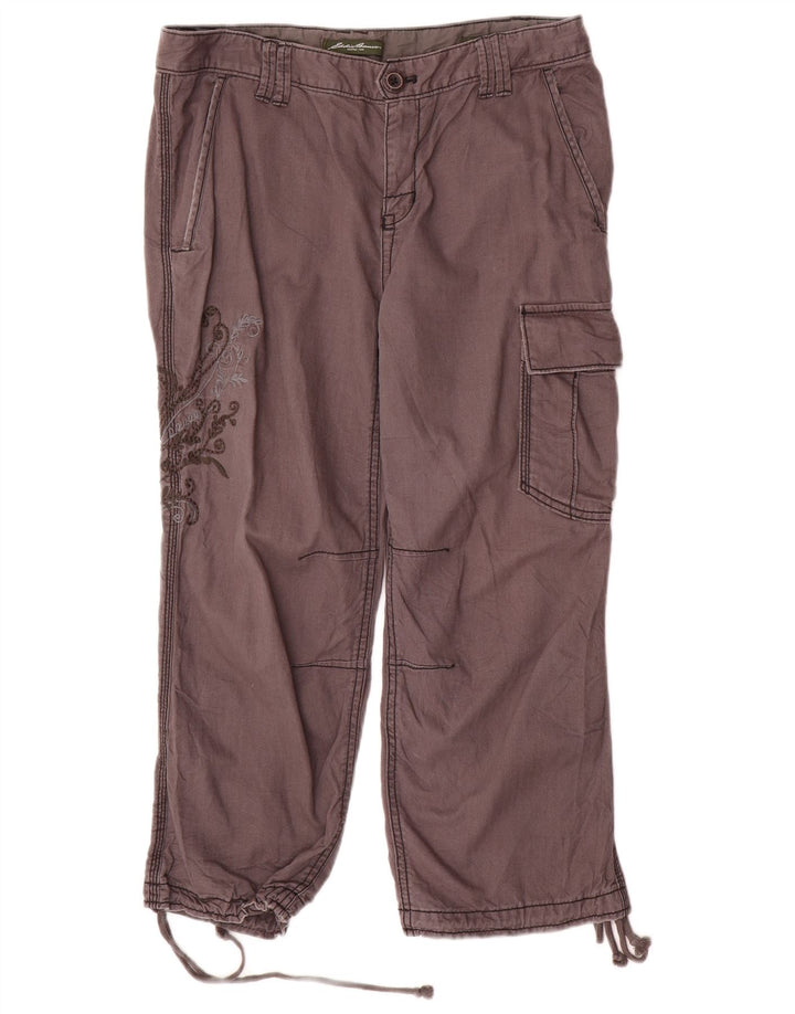 EDDIE BAUER Женские прямые укороченные брюки US 8 Medium W32 L23 Серые