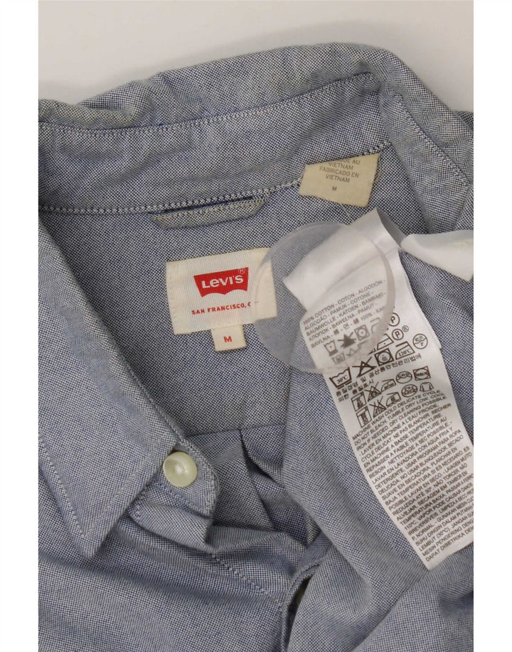 Мужская рубашка Levi's из хлопка среднего синего цвета