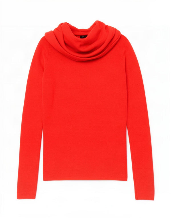 Zara Womens Roll Neck Jumper Sweater UK 8 Small Red