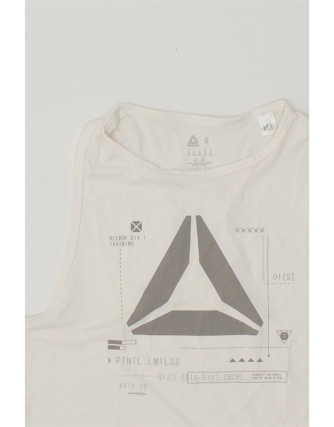 NIKE Womens Graphic Vest Top UK 10 Small White Vintage Nike and Second-Hand Nike from Messina Hembry 