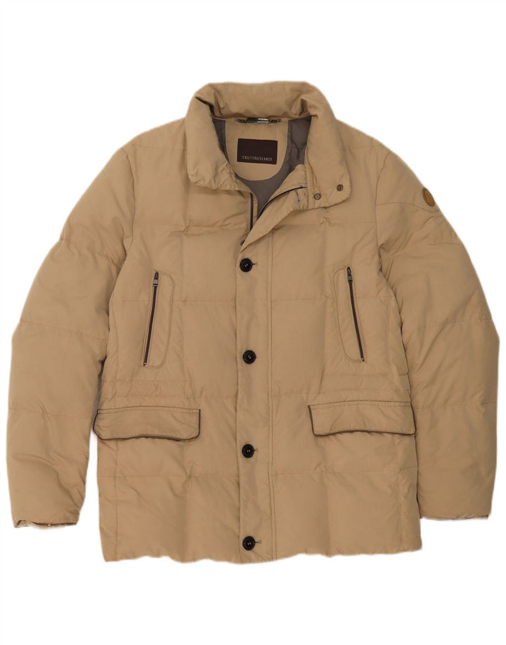 Мужская утепленная куртка Trussardi UK 38 средний бежевый полиамид