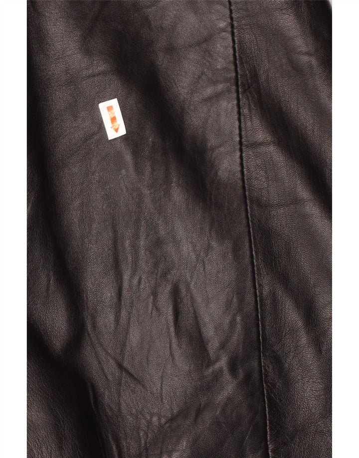 Винтажная женская кожаная куртка IT 44 Medium Black Classic