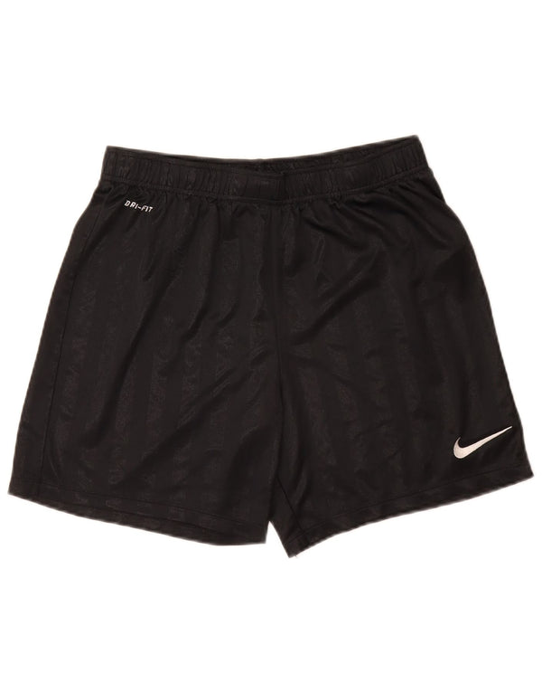 Мужские спортивные шорты Nike Dri Fit из полиэстера среднего размера, черные в полоску