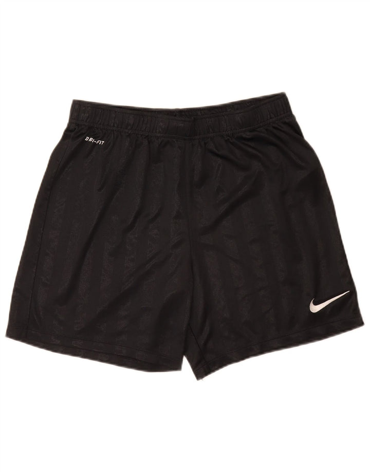 Мужские спортивные шорты Nike Dri Fit из полиэстера среднего размера, черные в полоску