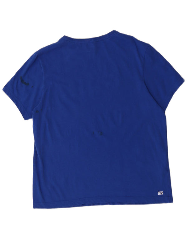 Lacoste Мужская футболка с рисунком, размер 7 XL, синяя, хлопок