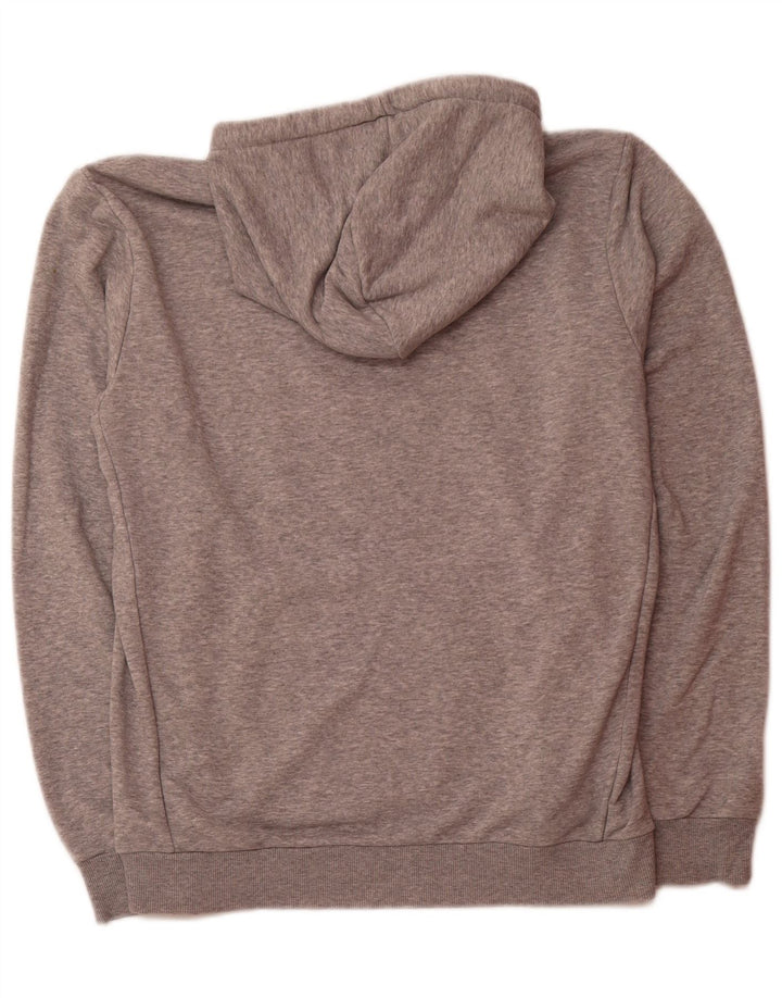 ADIDAS Mens Graphic Hoodie Jumper Medium Grey Cotton