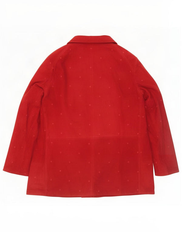Женская замшевая куртка NVSCO UK 18 XL, красная кожа
