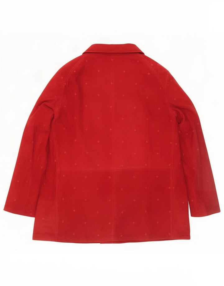 Женская замшевая куртка NVSCO UK 18 XL, красная кожа