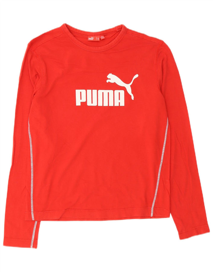 Мужской топ с рисунком Puma с длинным рукавом, маленький красный
