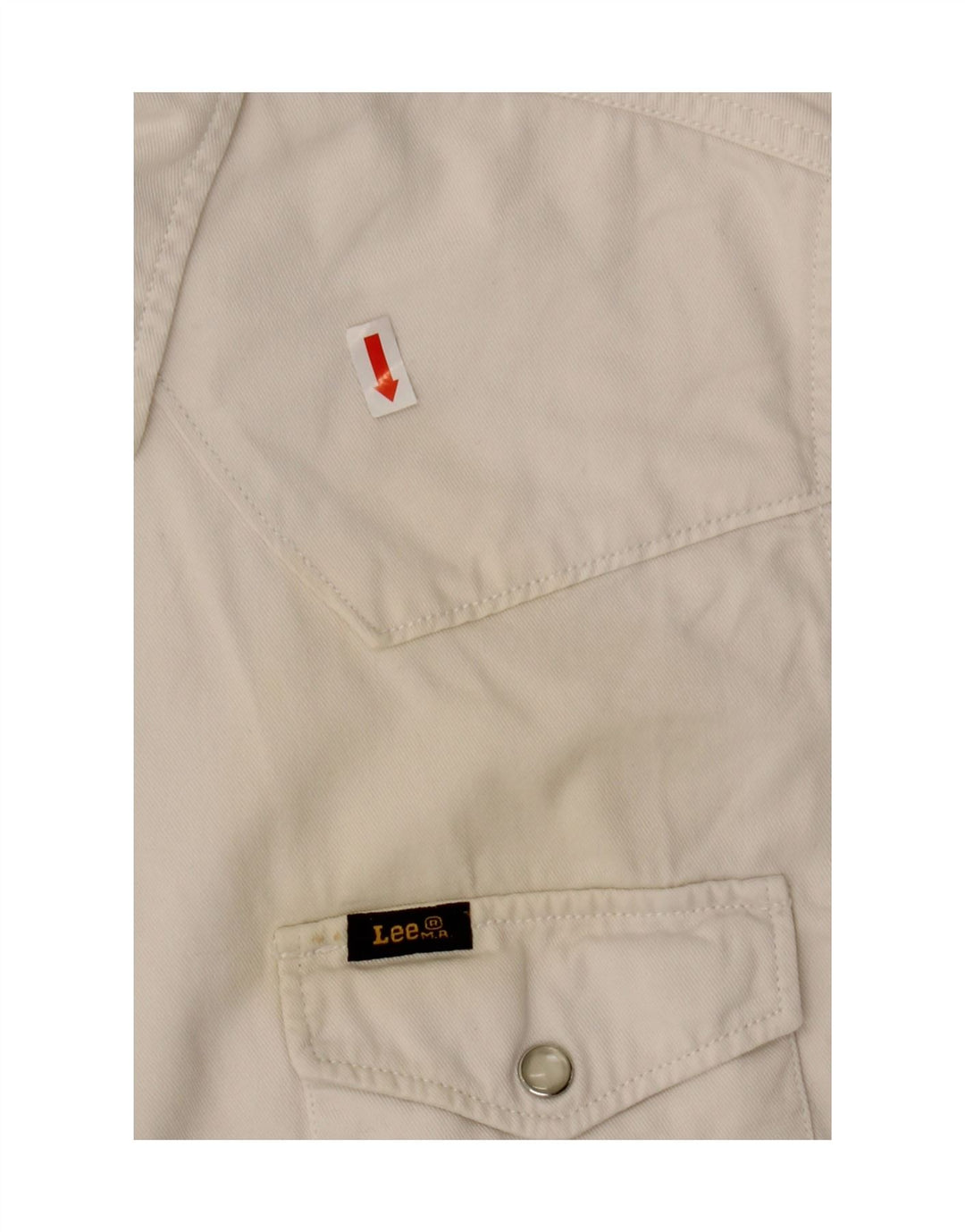 Женская джинсовая рубашка Lee UK 14, средний белый хлопок, хлопок