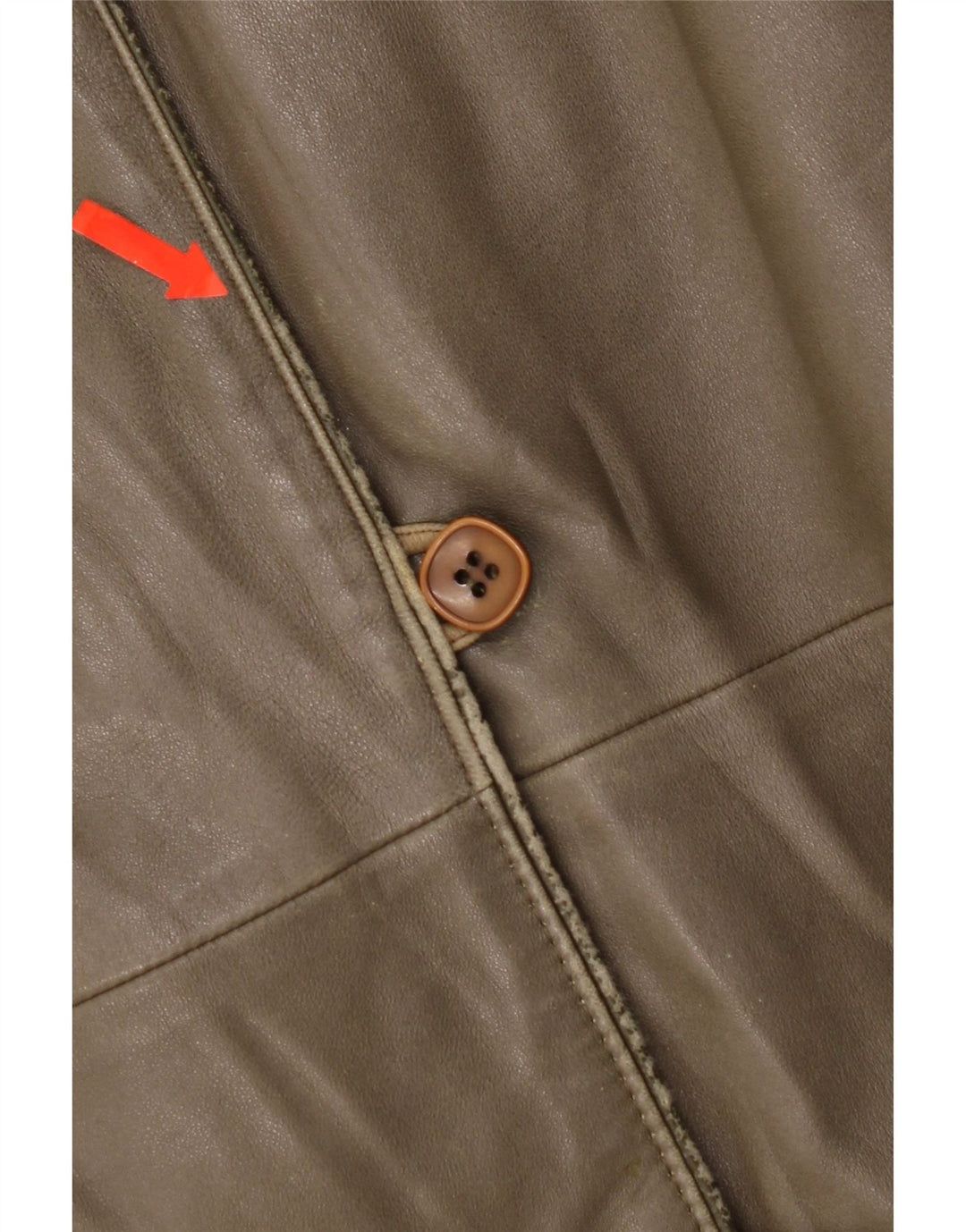 Винтажная женская кожаная куртка IT 44 Medium Khaki Leather