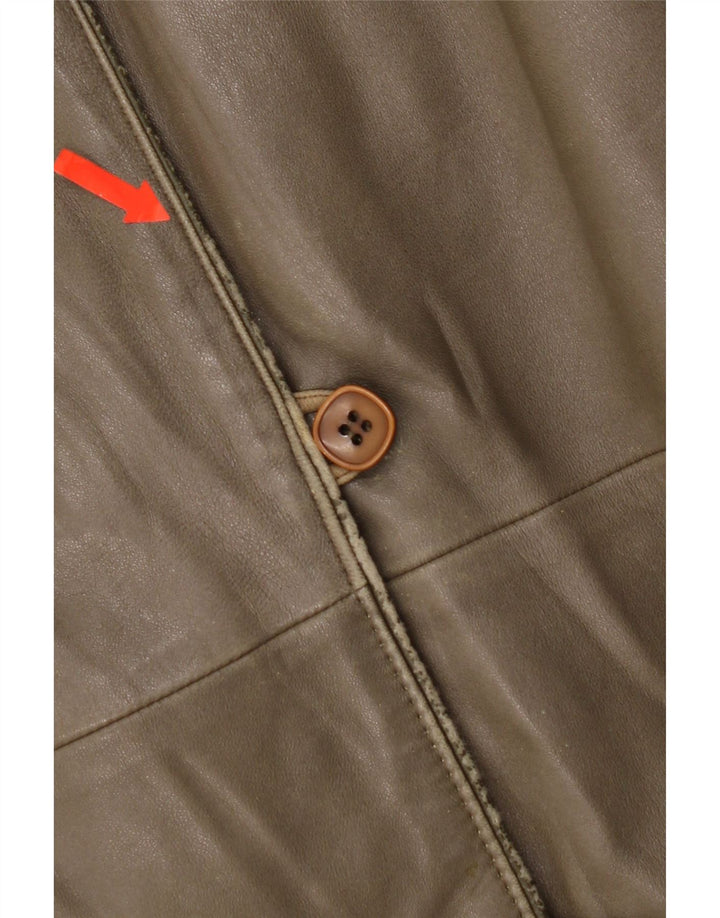 Винтажная женская кожаная куртка IT 44 Medium Khaki Leather