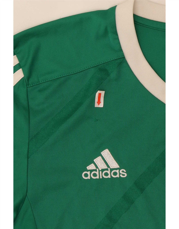 Мужской топ Adidas с длинным рукавом, маленький зеленый полосатый полиэстер