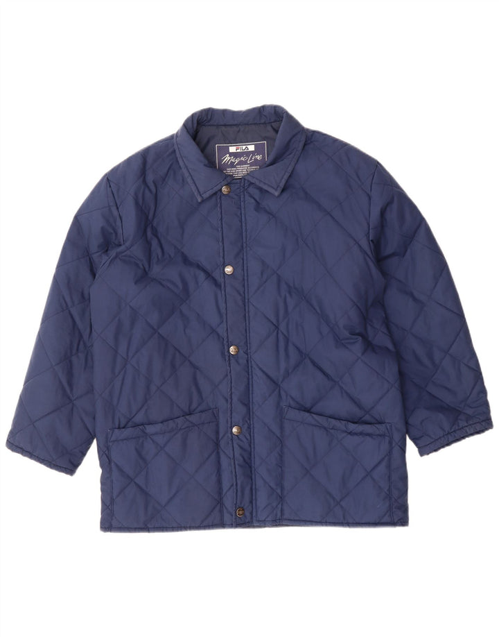 Мужская стеганая куртка Fila XL темно-синяя