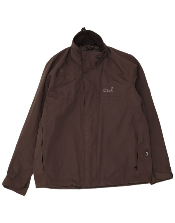 Мужская дождевик Jack Wolfskin UK 40/42, большой серый полиамид