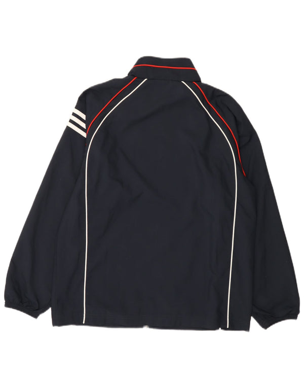 Женская дождевик Adidas Clima Proof UK 12, средний темно-синий с цветными блоками