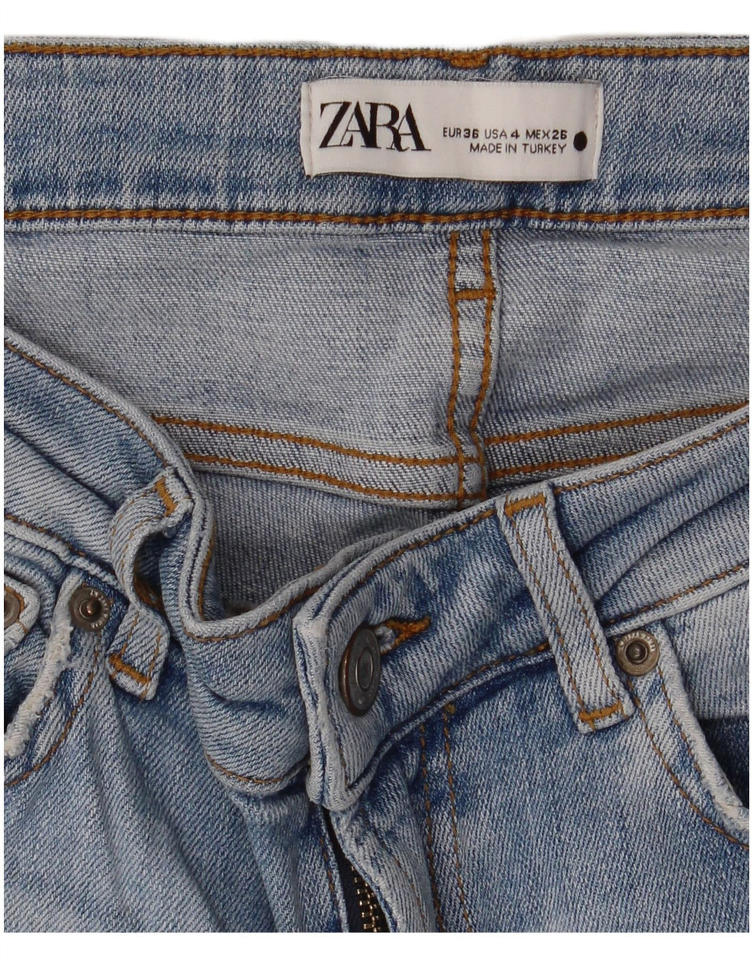 Женские прямые джинсы ZARA EU 36 XS W26 L28 Синие