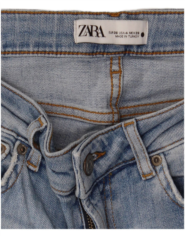 Женские прямые джинсы ZARA EU 36 XS W26 L28 Синие