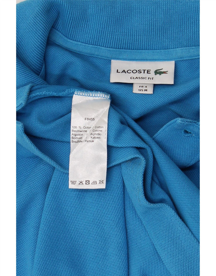 LACOSTE Мужская рубашка поло классического кроя, размер 4, средний синий хлопок