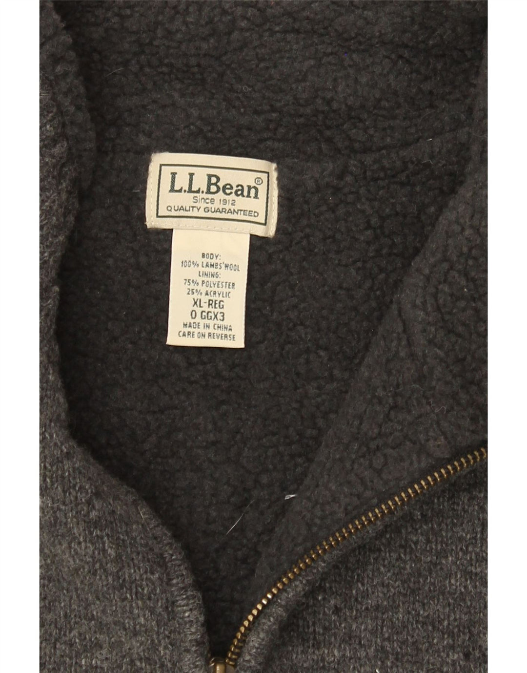 Мужской кардиган без рукавов L.L.Bean XL, серая шерсть