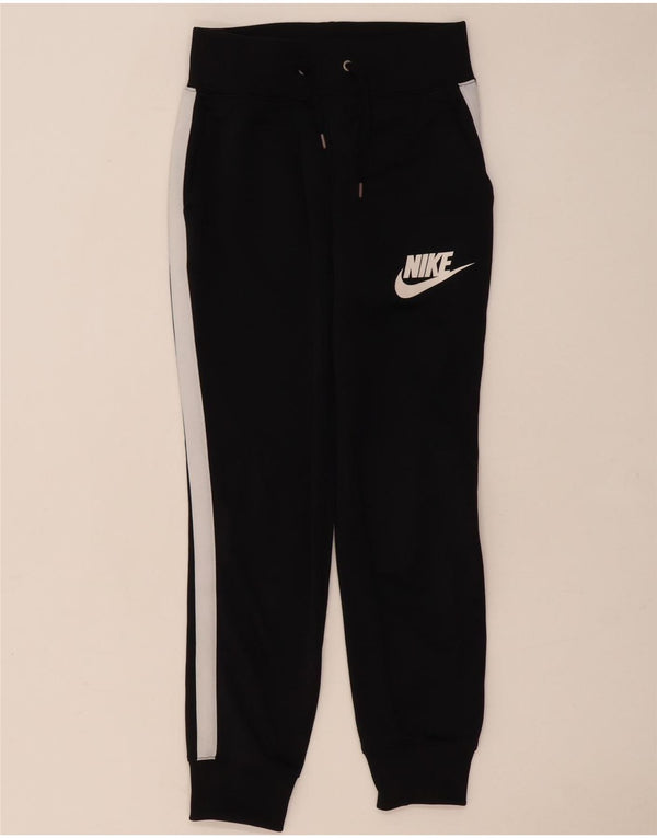 Женские спортивные брюки Nike Joggers UK 6 XS, черные, полиэстер с цветными блоками