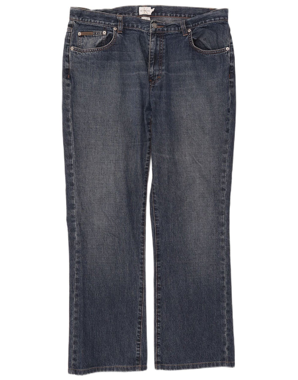 Женские прямые джинсы Calvin Klein US 16 2XL W36 L30, синие, хлопок