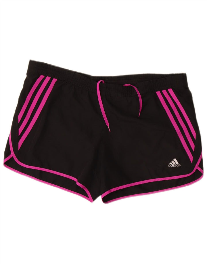 Женские спортивные шорты Adidas Climalite UK 10, маленькие черные из полиэстера