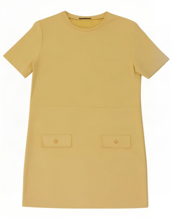 Женское платье прямого кроя Zara UK 14, средний желтый