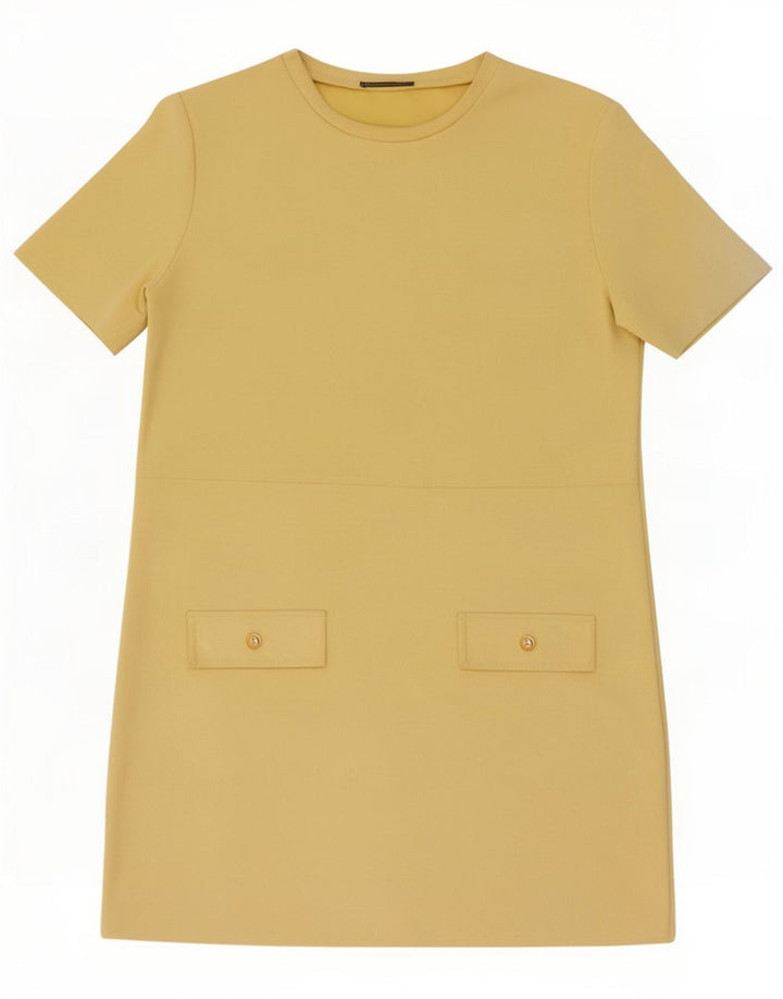 Женское платье прямого кроя Zara UK 14, средний желтый
